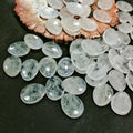 2026 Seven Chakras Clear Quartz Worry Stone Reiki Healing Crystals Stones with Thumb Scraping Board Box Set for Gift