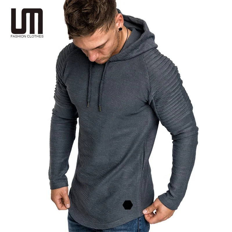 Wholesale New Product Custom Logo Men Autumn Casual Hoodies Long Sleeve Drawstring Pullover Tracksuit Streetwear Sweatshirts