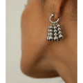 Multi Round Beads Strand Tassel Earrings C Shape Sphere Geometric Hoop Earrings for Women Vintage Punk Statement Jewelry 2021