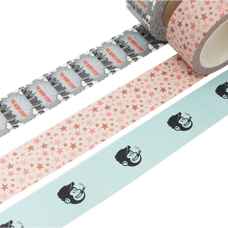 Printed Reinforced Color Recycled  Kraft Paper Sealing Tape Water Activated Paper Parcel Adhesive Tape With Logo Manufacturers