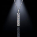 Light Luxury Niche Zigzag Full Diamond D Color Moissanite Pendant S925 Sterling Silver Necklace Female