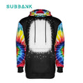 Subbank Wholesale Large Size Sublimation Hoodie Blank Printing Logo 100% Polyester Faux Bleach Sublimation Blanks Sweatshirts