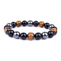 Natural Black Onyx Hematite Tiger Eye Stone Beads Bracelet for Men Agate Main Stone Energy Balance Lovers Bracelet Perfect Gift