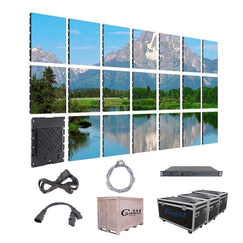 Fixed LED Video Wall P1.86/P2/P2.5mm 320x480mm Front Service Magnetic Cabinet Integrated Receiver Card for Indoor