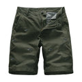 Men's Summer Cargo Shorts 100% Cotton Worsted Zipper Fly Solid Casual Quick Dry Breathable Eco-Friendly Knee Length Sports