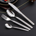 Rome Pillar Handle Design Luxury Quality Stainless Steel Fork Spoon Knife Cutlery Flatware Set