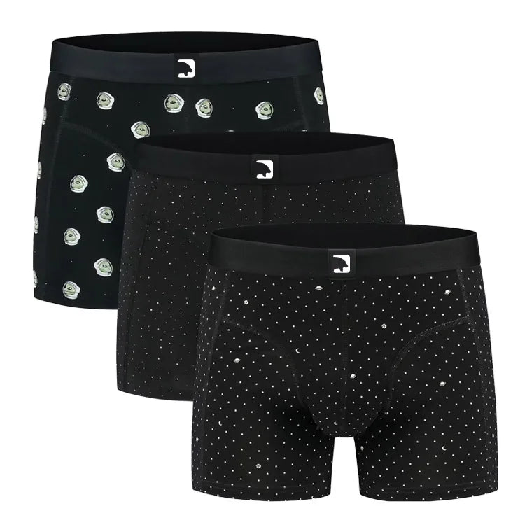 New Arrival Boxer Shorts Printed Mens Underwear Casual Young Boys Underwear for Men Plus Size Boxers Briefs