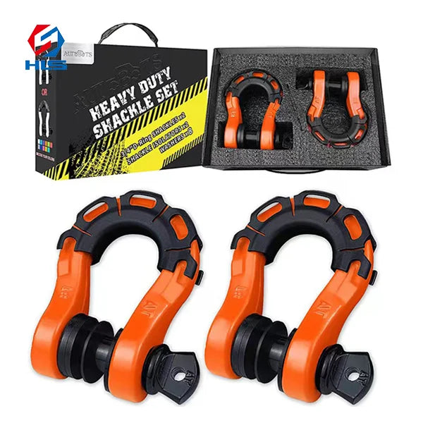 Hls Heavy Industry 3/4" 8 ton off-road vehicle trailer hook rescue American forged Carbon Steel bow shackle