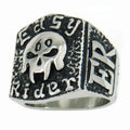 Hot Sale Personalized Punk Ring Alphanumeric 69 Ring Ghost Rider Stainless Steel Ring