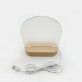 H 3D Lamp Night Light Eco-Friendly Handmade Wooden Base Lamps with Acrylic Display Boards Funny Wedding Gift