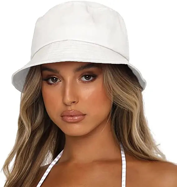 Wholesale Solid Women Bucket Hats Cotton Custom Unisex Fishing Hat