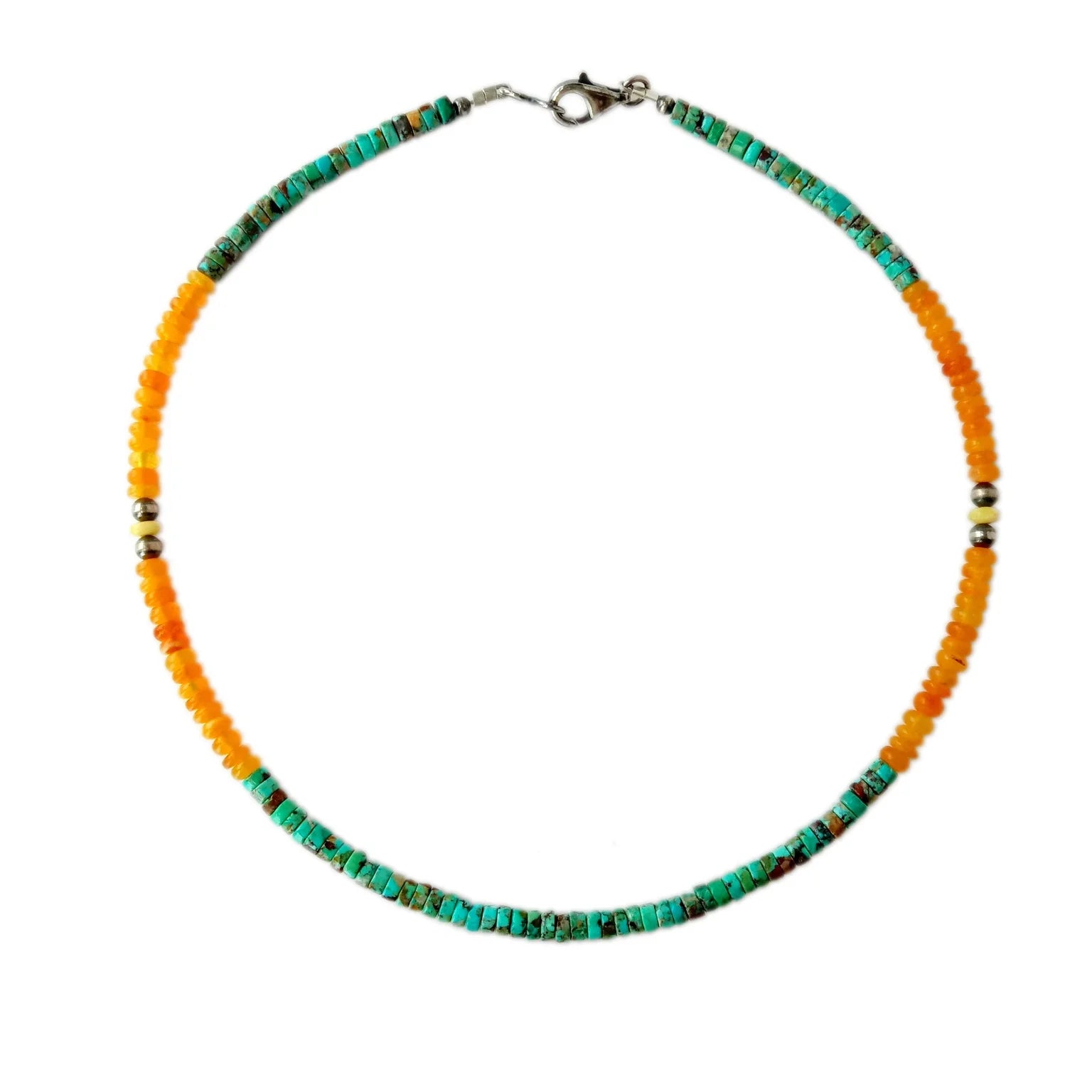 100% Natural Turquoise amber 925 Sterling Silver handmade Necklace