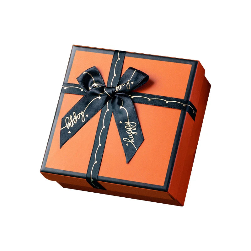 Manufacturer Wholesale Luxury Quilted Black Cardboard Gift Hat Box Custom Made Bow Sponge Liner Logo Recycled Materials