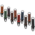 Anniversary Gift Personalized Custom Heavy Duty Olecranon Buckle Crazy Horse Leather Carabiner Clip Keychain for Man