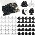 Wholesale PVC Rubber Pin Backs Butterfly Clutch Backings Holder 11MM Width Lapel Enamel Pins for Craft Making