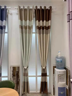 Ready Stock All Our Website Factory Supply Cheap Price Embossed Blackout Stripe Curtain