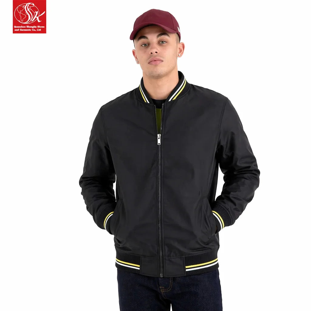 SK Wholesale Spring High Street Style Men's Camouflage Hooded Windbreaker Jacket Front Zipper Closure Plain Dyed Outdoor Jacket