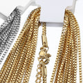 Handmade Stainless Steel Box Chains DIY Necklace Chain with Lobster Clasps Chain for Jewelry Making Findings
