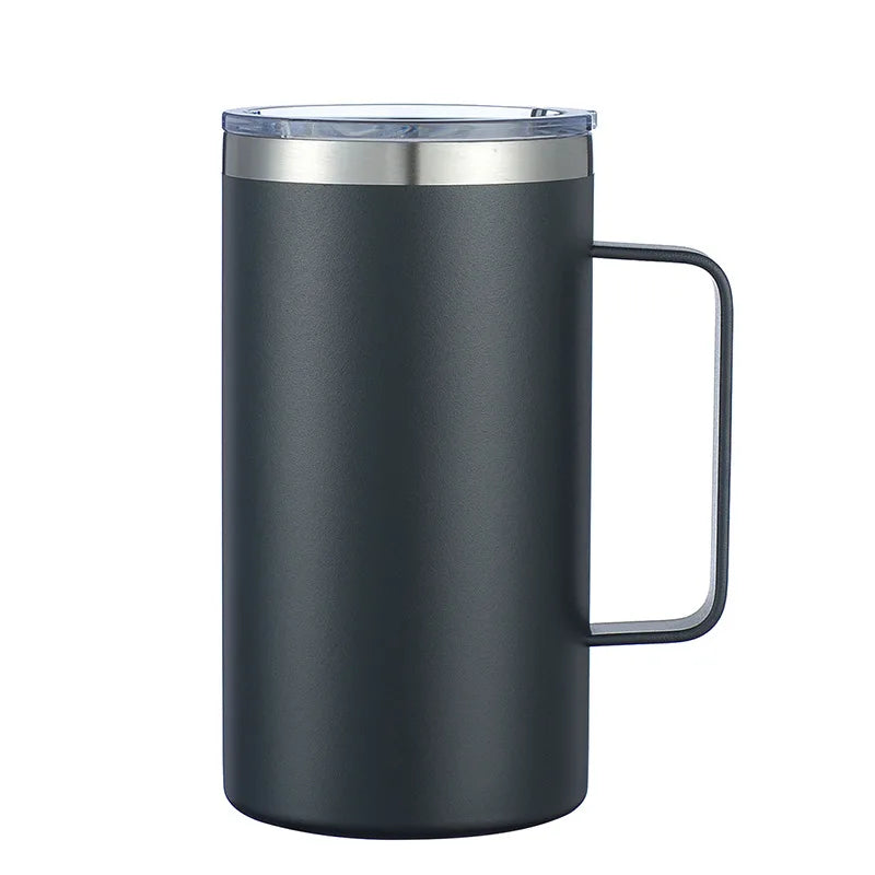 ROSY FX 24oz Stainless Steel Thermos Coffee Mug Double Wall Vacuum Flask 12-24hr Insulation Eco-Friendly Classic Design Office
