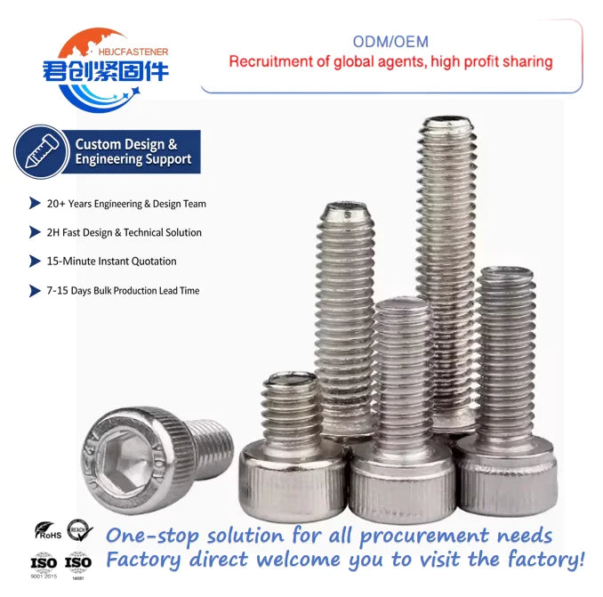 Wholesale 304 Stainless Steel Hex Socket Allen Key Bolt Screw M3 M4 M5 M6 Sizes Zinc Plated for Asian South American Markets