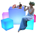 Cube Light /waterproof IP65 Light up Colorful 40cm 50cm 60cm LED Table Glowing Cube Seat for Outdoor Garden Home bar