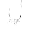 Steel Angel Name Pendant Necklace Chain Jewelry Gold 18 K Plated Charm Collar Accessories for Women Gift