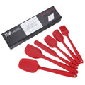 Eco-Friendly 6-Piece Silicone Spatula Set Kitchen Cooking Utensil for Baking and Food Features Convenient Silicone Handle MegaBDM