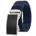 New Design Men Canvas Belt Automatic Buckle Belts Without Ratchet Fabric Belt Polyester Leisure Wholesale LQbelt Factory