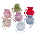 Drawstring Velvet Cloth Bag Wholesale Round Bottom Velvet Bag Color Jewelry Gift Candy Ribbon Drawstring Storage Bag