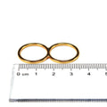 Eco-friendly 6mm Ring and Slider 8 Shape Zinc Alloy Adjustable Buckle Metal Hook