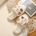 2022 Early Spring Plush Bright Diamond Flower Fish Mouth Home slippers Simple Fashion Open Toe Plush slippers Women