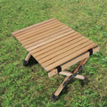 Mini Solid Beech Wood Folding Camping Table Outdoor Dining Hotel Living Room Use Carry Bag Contemporary Design Furniture