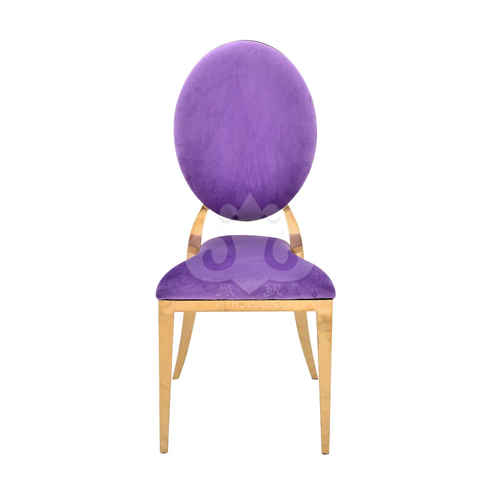 Support Multiple Customized Services Modern Luxury Dining Chair Stainless Steel Gold Wedding Banquet Restaurant Events