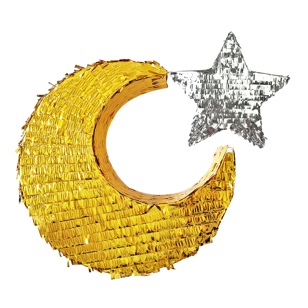 Moon Star Pinata EID Mubarak Decoration Happy Ramadan Party Supplies Gold Silver Rose Gold Foil Birthday Paper 45x44x9cm