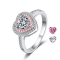 1 Carat Moissanite Rings With Certificate Heart Shape Customized 925 Silver Sterling Ring Manufacturer