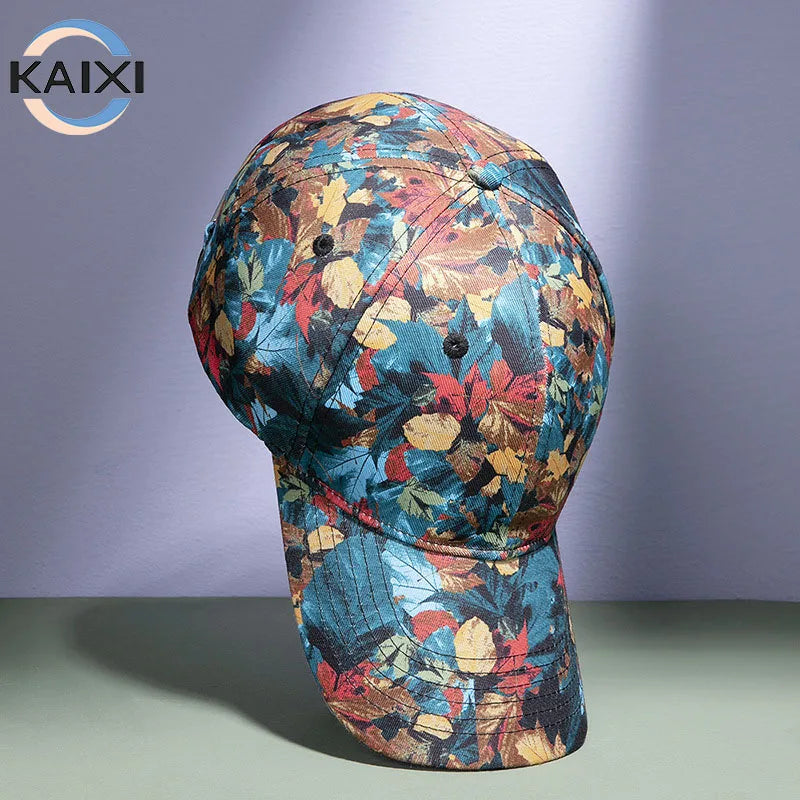 Wholesale Customized Fashion Heat Transfer Printing 6 Panel Polyester Baseball Hats