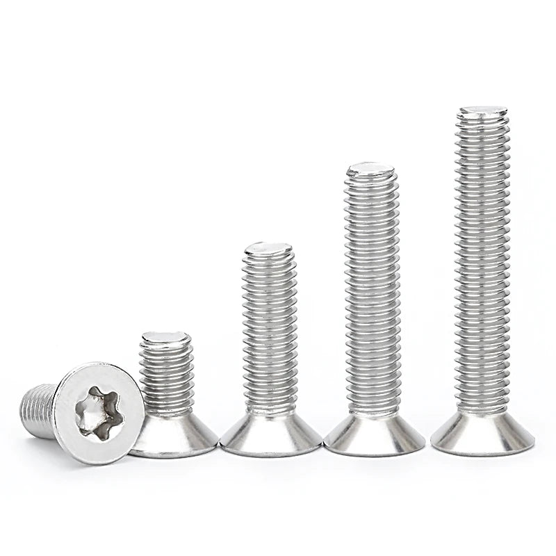 304 Stainless Steel Countersunk Torx Screw with Anti-theft Flat Head Metric Measurement System