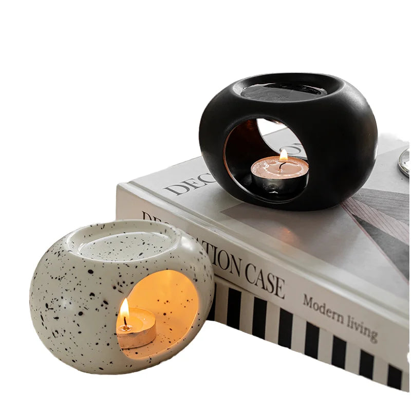 Wholesale Customized White Ceramic Incense Holder Dragon New Wax Warmer Oil Burner Boxed Wood for Ambergris Lavender Mint