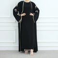 Abaya Women Muslim Dress Dubai Eid Women Abaya Dubai Soft Solid Embroidery Long Sleeves Muslim Dress Kaftan