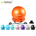 TOPKO Custom Print Yoga Pilates Exercise Training Ball Balance Yoga Ball with Resistance Bands