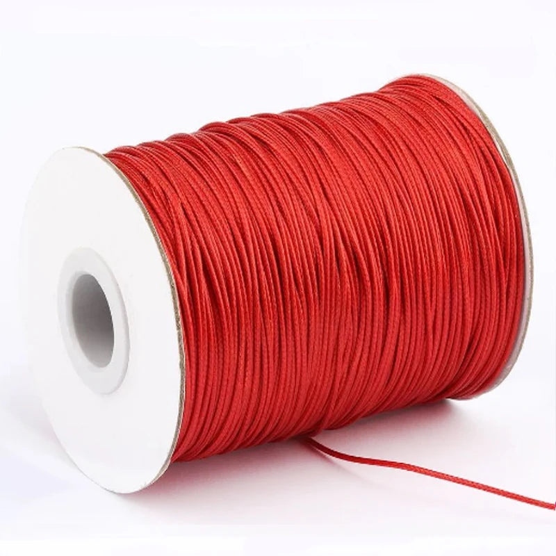 1mm Braided Polyester Waxed Thread for Macrame DIY Necklace & Jewelry Making Handmade Craft & Friendship Bracelet for Crafting
