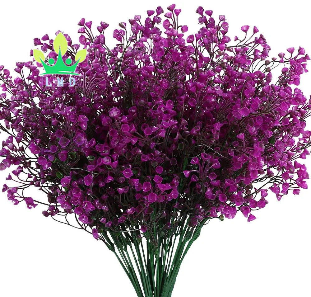 UV Resistant Artificial Wheat Grass PE Faux Plastic Greenery Indoor Outdoor Christmas Outdoor Plants Shrubs Bushes Leaves