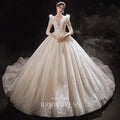 AL1287 2025 New Style French Court Wedding Dress Real Big Tail Heavy Industry White Summer Lace Long Sleeves Crystal Ruffles