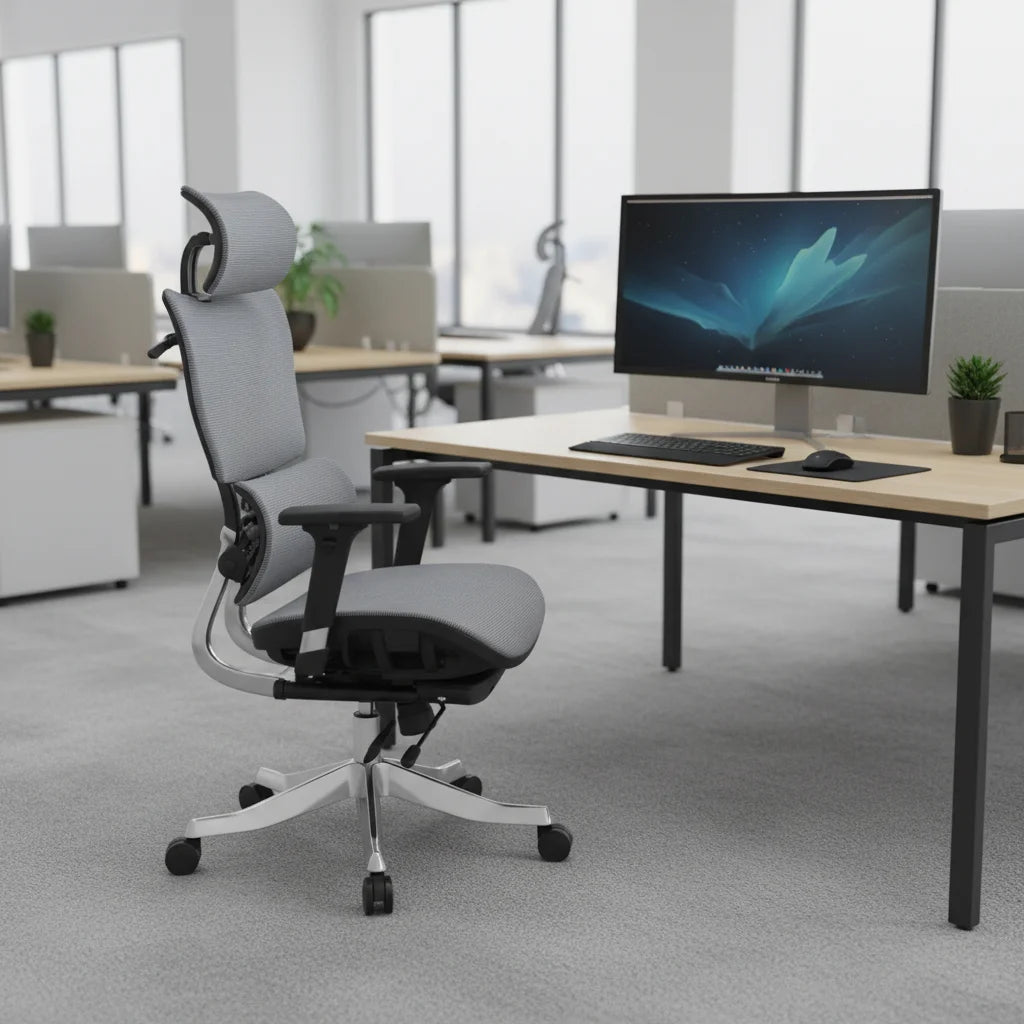 2025 Full Mesh Fabric Lift Chair Recliner Adjustable Headrest Swivel Power Tilt Gliding Base Ergonomic Office Chair Commercial
