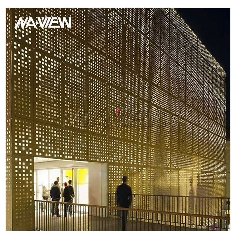 Modern Design Style Aluminum Exterior Veneer Panel Perforated Cladding for Building Facade Wall Decoration Durable Alloy