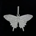 Cadermay Customized S925 D VVS 1inch Wide and High Butterfly Hiphop Moissanite Pendant Pass Diamond Tester Pendant Necklace