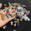 Wholesale 2cm Natural Agate Clear Quartz Multi Materials Unique Gifts Mini Crystal Mushroom