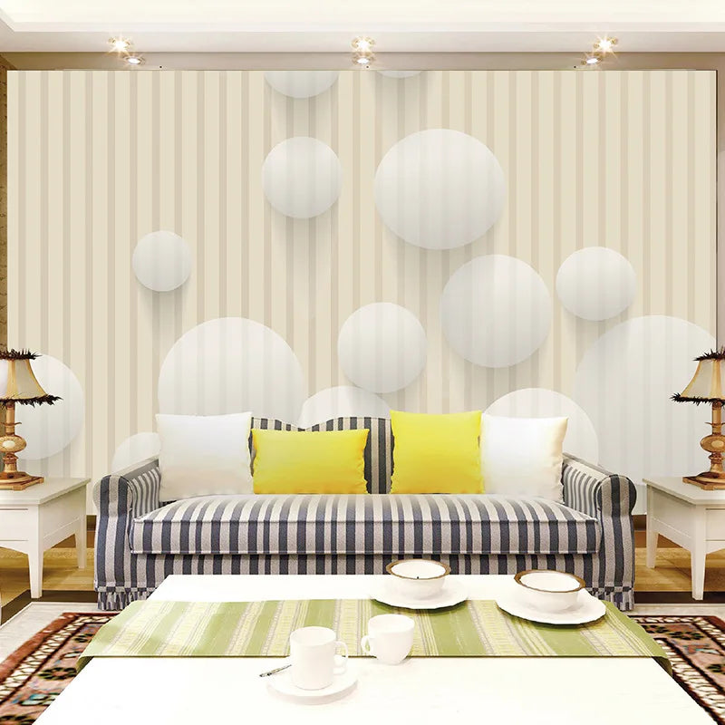 Nordic Style Tv Background Wall Modern Minimalist Living Room Tv Background Wall Seamless Mural Non-Woven Wallpaper