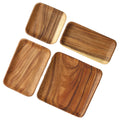 Acacia Wood Plates Kitchen Wooden Serving Tray for Fruit Cake