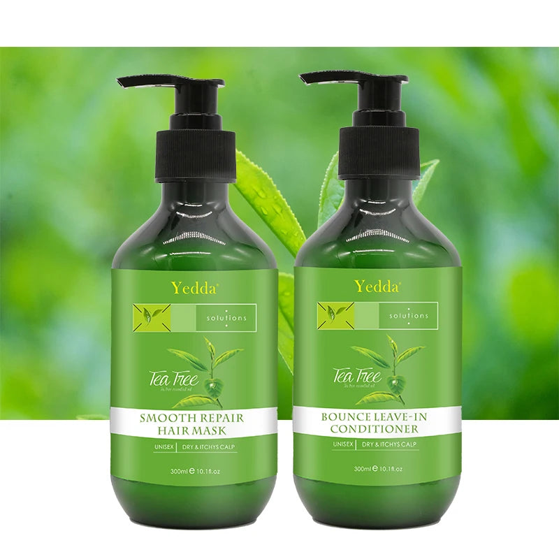 Natural Organic Tea Tree Oil Hair Care Leave-in Conditioner with Mint Cool Sensation Nourishing Repair & Moisturizing Formula